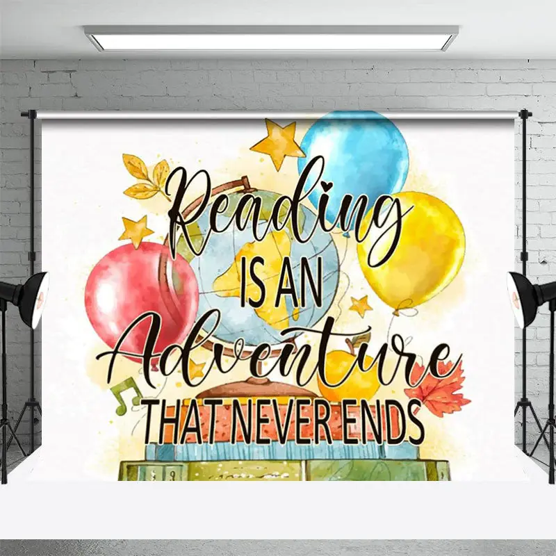 Reading Is An Adventure World Book Day Backdrop - Aperturee