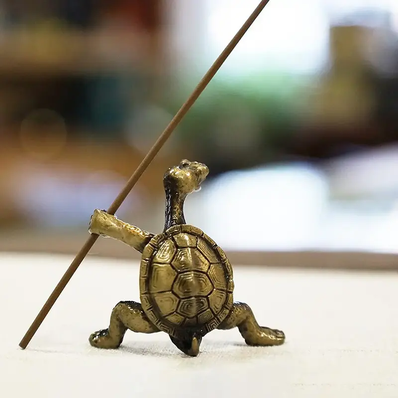Ramadan Kung Fu Turtle Shaped Incense Stick Holder, 1 Count Incense Burner Holder, Censer Tray Incense Stand for Aromatherapy...