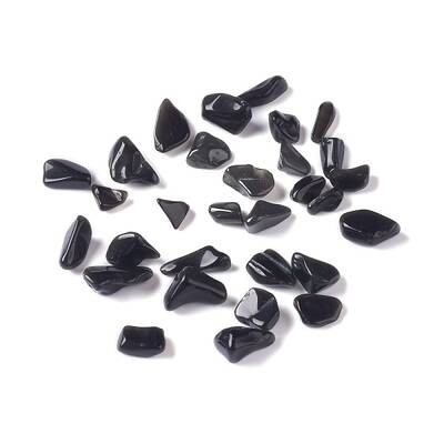 Natural Obsidian Chip Beads