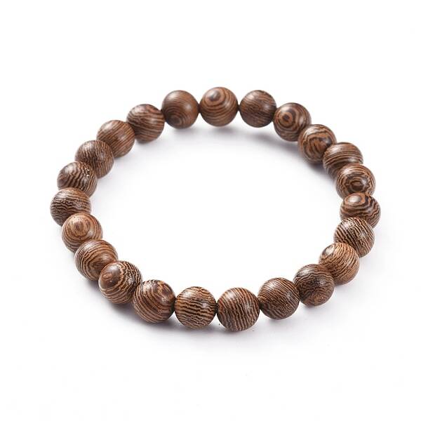 Unisex Wood Beads Stretch Bracelets