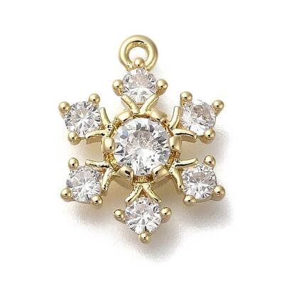 Rack Plating Brass Micro Pave Cubic Zirconia Pendants