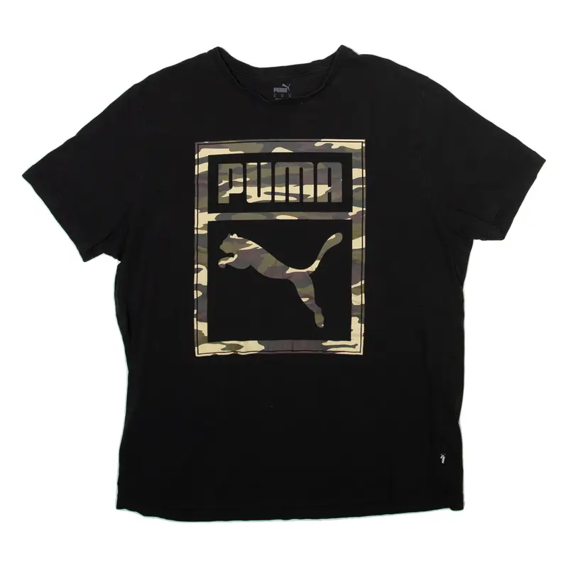 PUMA Camo Mens T-Shirt Black XL