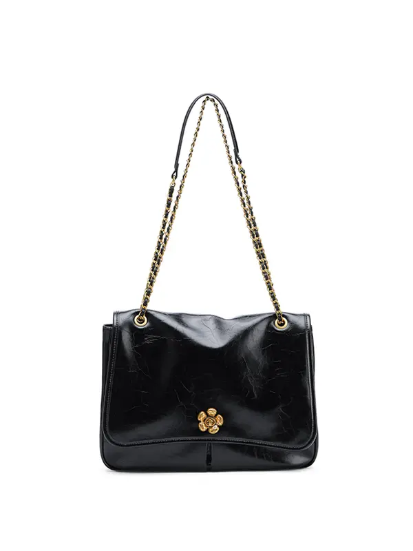 Smting golden chain flap bag with Sunflower Lock