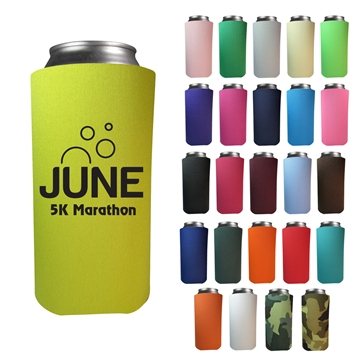200 Customized 16 oz Tall Boy Coolie - Foldable