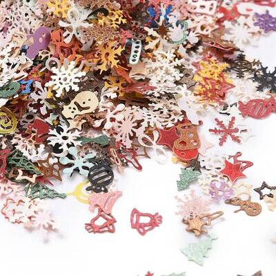 Christmas Paper Nail Art Decorations