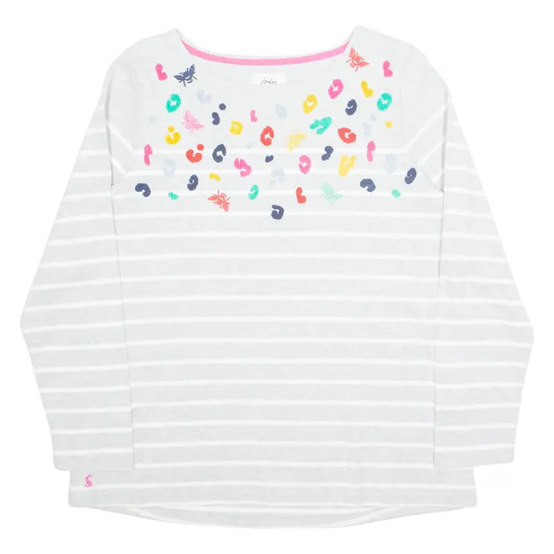 JOULES Bee Striped Womens Sweatshirt Grey UK 18