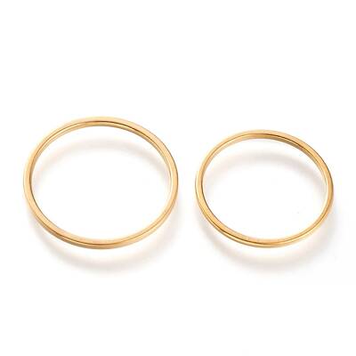 Ion Plating(IP) 304 Stainless Steel Plain Band Rings