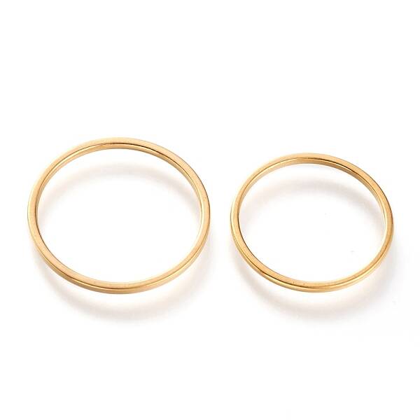 Ion Plating(IP) 304 Stainless Steel Plain Band Rings