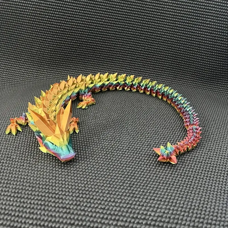 3-D printed crystal dragon mystery color Multicoloured