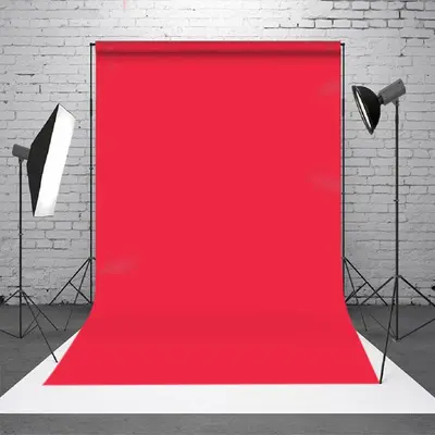 Pure Solid Red Photo Booth Backdrop For Portrait - Aperturee