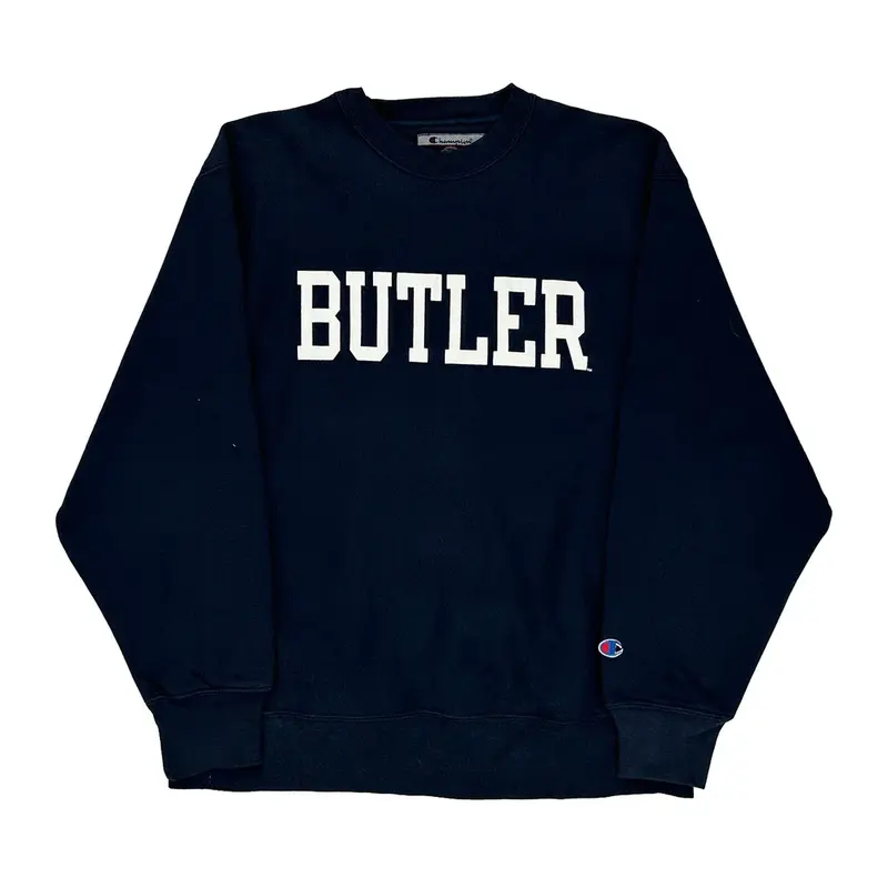 Butler Champion Sweatshirt - Medium Navy Cotton Blend