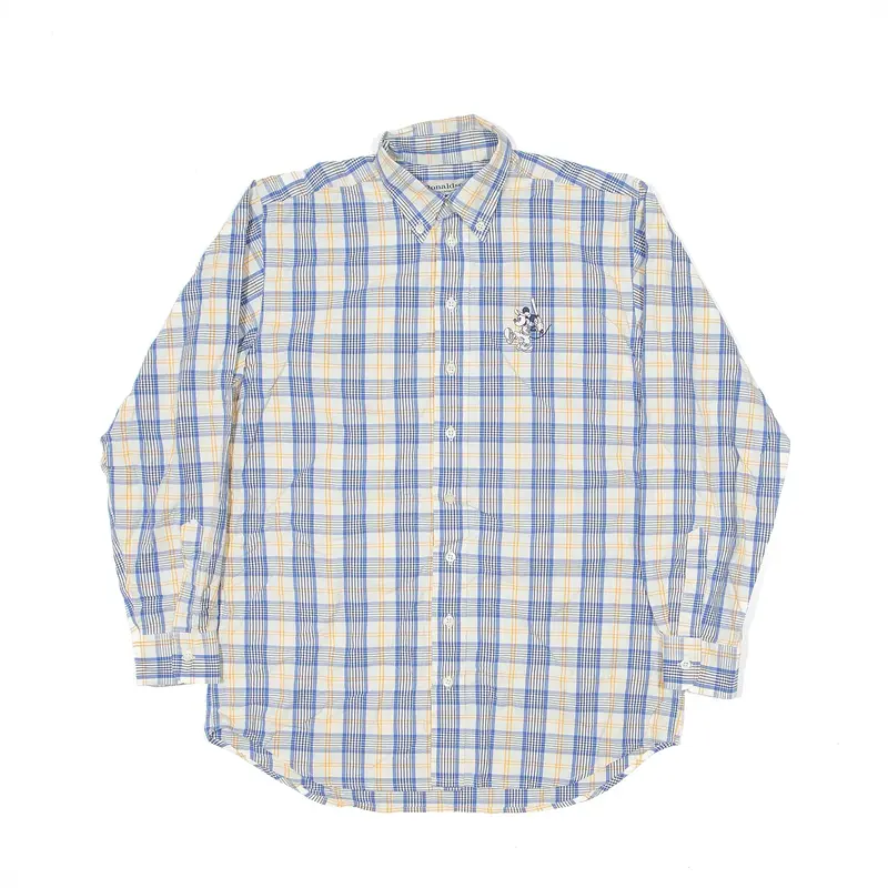 DISNEY Donaldson Shirt Cream 90s Check Long Sleeve Boys 14 Years