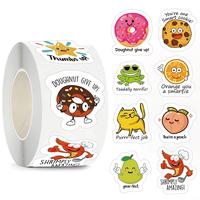 Cartoon Pattern Sticker (500pcs/roll), Funny Decorative Sticker, Art Stickers, DIY Decal for Water Bottle, Laptop, Phone Case...