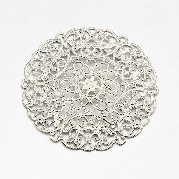 Brass Large Flower Filigree Findings