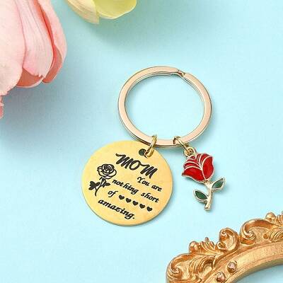 Alloy Enamel & 201 Stainless Steel Keychain