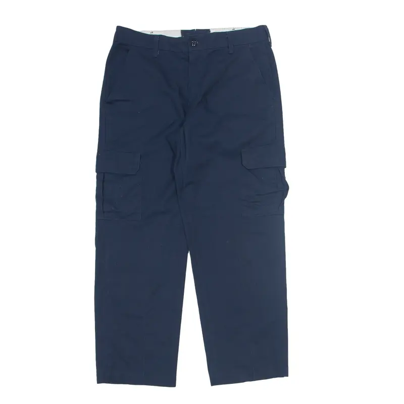 RED KAP Cargo Workwear Trousers Blue Regular Straight Mens W34 L30