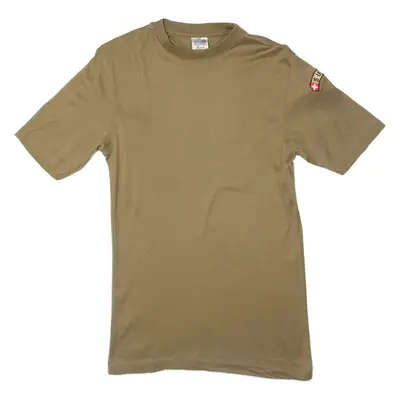 Suisse Military Mens T-Shirt Brown Crew Neck S