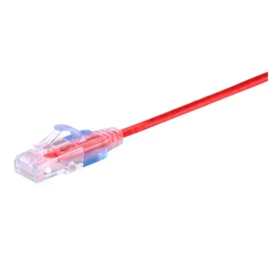 29440 Monoprice Cat6A Ethernet Patch Cable SlimRun Snagless RJ45 550MHz UTP Pure Bare Copper 10G 30AWG 10-Pack 2ft Red