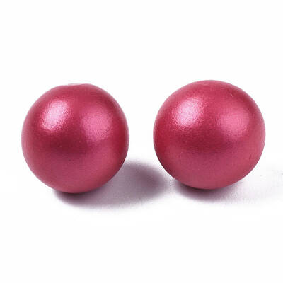 Painted Round Schima Wood Earrings for Girl Women