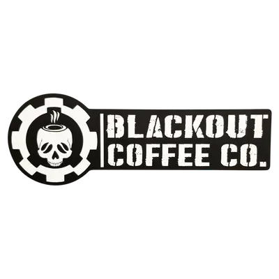 Blackout Coffee Logo Vinyl Decal - Horizontal