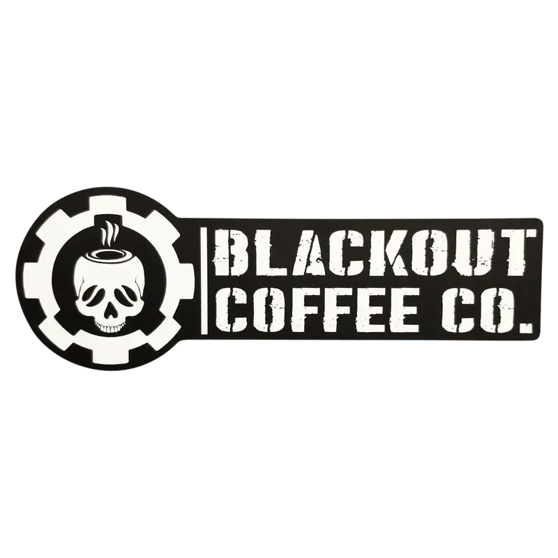 Blackout Coffee Logo Vinyl Decal - Horizontal