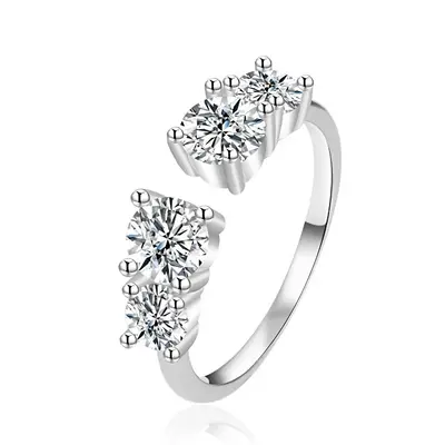 Agato Sparkling Silver Ring with Zirconia AGT-R06W42 - Circuit: 57 mm