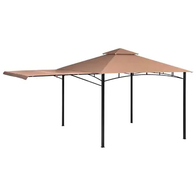 ShelterLogic 11 x 11 Foot Redwood Backyard Gazebo w/ Retractable Awning, Bronze