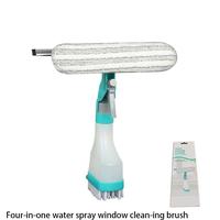 Four-in-one Water Spray Window Cleaning Brush Rotatable & Adjustable Handle Durable Sturdy Design for Glass Toilet Car Window...