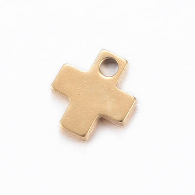 201 Stainless Steel Tiny Cross Charms