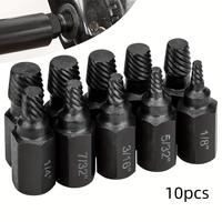 Screw Extractor Kit, 10pcs Alloy Steel Damaged Screw Remover Set, Easy Removal Of Broken Bolts and Hexagon Screws, Mechanical...