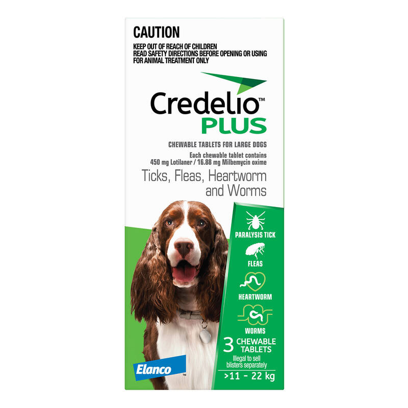 Credelio Plus For Large Dog 11-22kg Green 12 Chews