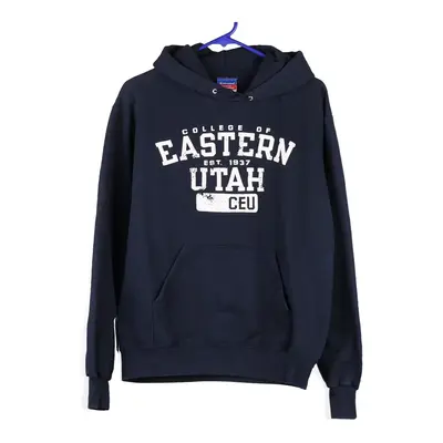 Eastern Utah Univeristy Champion College Hoodie - Medium Navy Cotton Blend