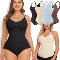 Women Seamless Covered Bust Jumpsuit Thong Bodysuit Plus Size Comfort Tummy Control Shapewear Womenswear Breathable Hip Shape...