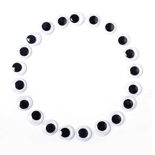 Black & White Plastic Wiggle Googly Eyes Cabochons