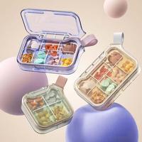 Portable Pill Storage Box, 1 Count Mini Pill Organizer with 7 Compartments, Pill Storage Box for Travel & Home Camping Outdoo...