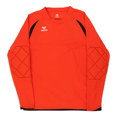 Age 13-14 Erima Sweatshirt - Large Orange Polyester Blend