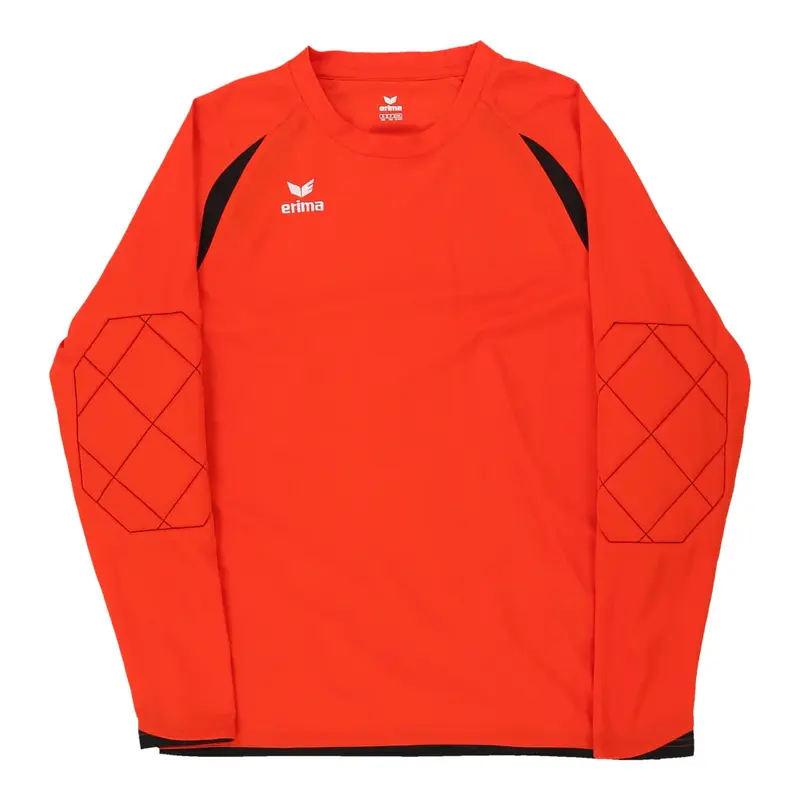 Age 13-14 Erima Sweatshirt - Large Orange Polyester Blend