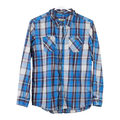 Age 14-16 Cherokee Checked Shirt - XL Blue Cotton