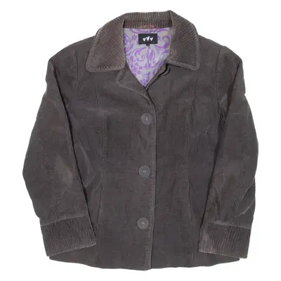 PER UNA Womens Corduroy Jacket Grey UK 14