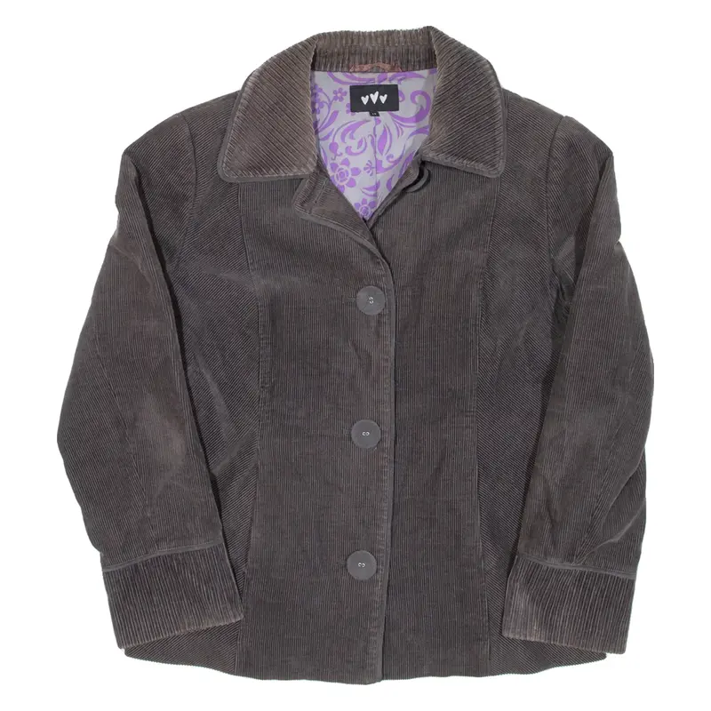PER UNA Womens Corduroy Jacket Grey UK 14