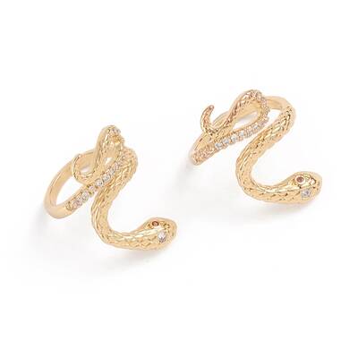 Adjustable Brass Micro Pave Cubic Zirconia Cuff Rings