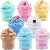 8 Pack Butter Slime Kit for Girls,Party Favors Stretchy and Non-Sticky, Stress Relief Toy for Boys,Soft DIY Slime