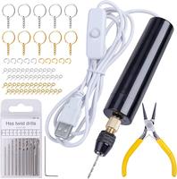 Electric Resin Drill, 74 Count Hand Drill Supplies with 3-Jaw Clamp-Applicable to A Larger Drilling Range (0-3mm), Grip Nose ...