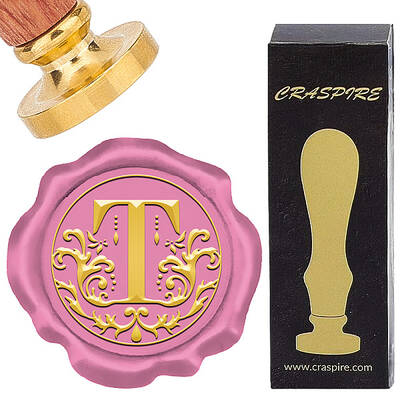 Brass Wax Seal Stamps with Wood Handle