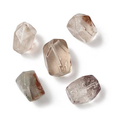Natural Red Lodolite Quartz Beads