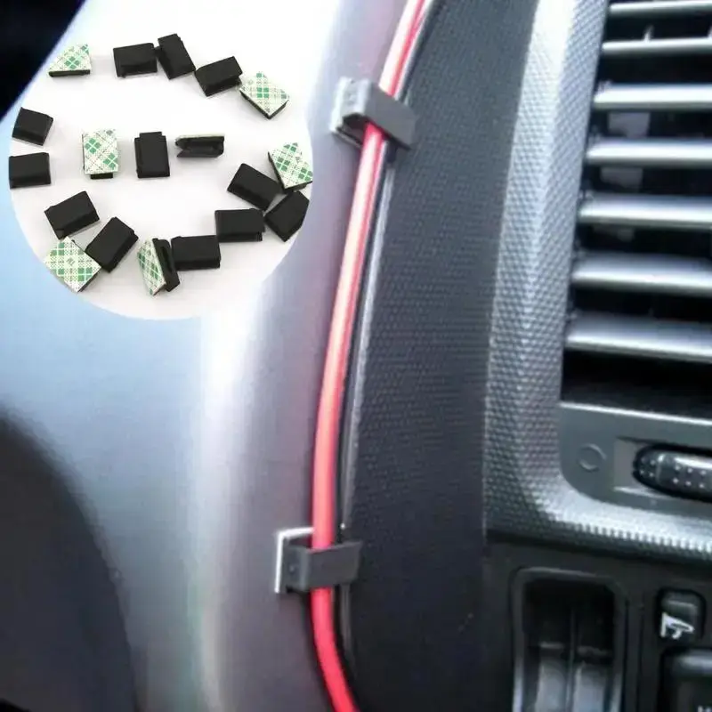 Car Data Cable Tie Clip, Self Adhesive Car Cable Management Clip, Multifunctional Car Interior Accessories for Car GPS Data C...