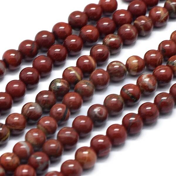 Natural Red Rainbow Jasper Beads Strands