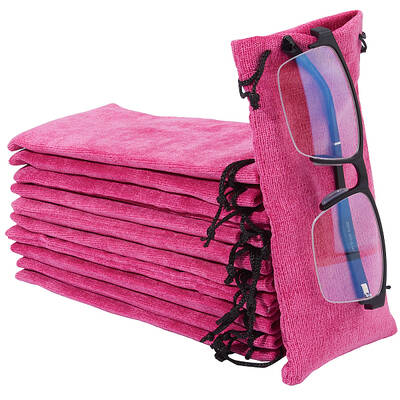 12Pcs Velvet Glasses Storage Drawstring Bag