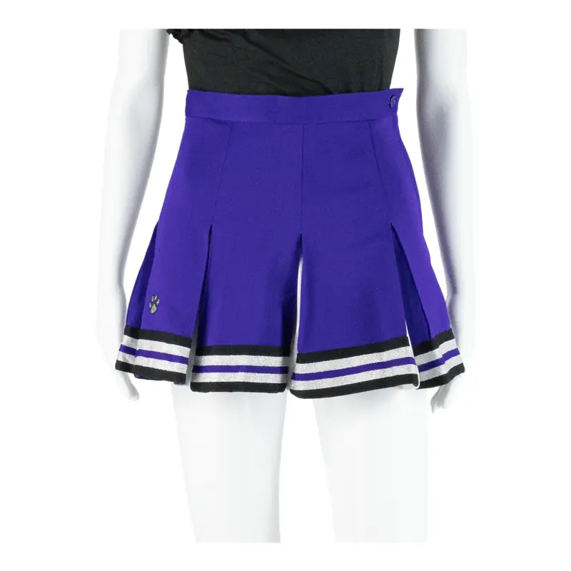VARSITY Sparkle Short Pleated Skirt Purple Womens XS