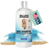 Dog Shampoo, Conditioner & Detangler - Best Shampoo for Goldendoodles, Poodles & Doodles - Made in the USA, 16OZ (Ocean Breez...